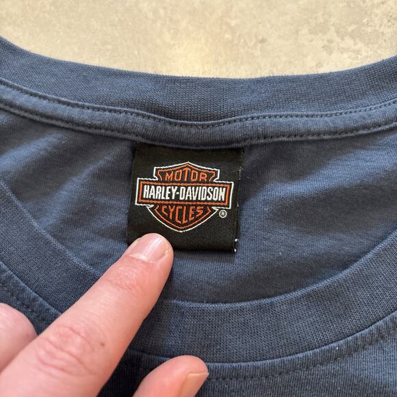 Harley Davidson Tank Shirt Size 4XL Mens Sleeveless Colonial Blue Motorcycle - Picture 2 of 8